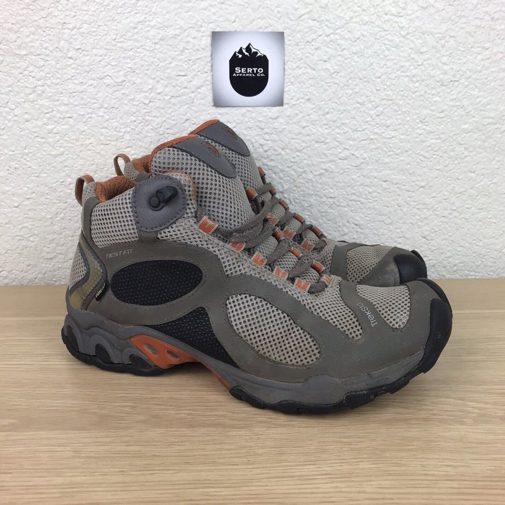 TrekSta Evolution Mid GTX Goretex Men’s Size 7 Brown Orange Hiking Boots